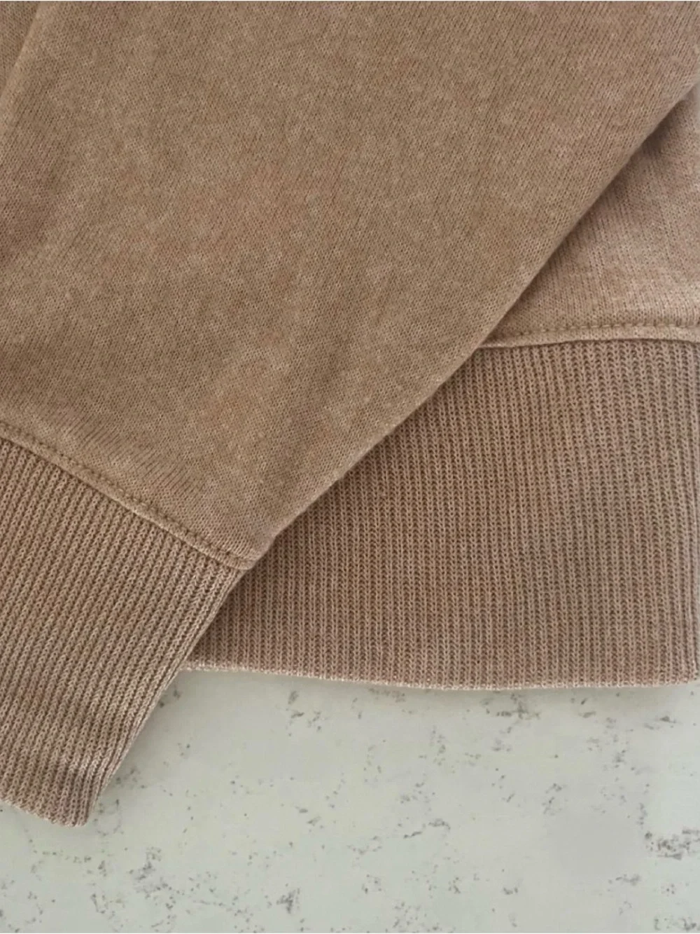 J. Crew Beige Ribbed Crewneck Sweater